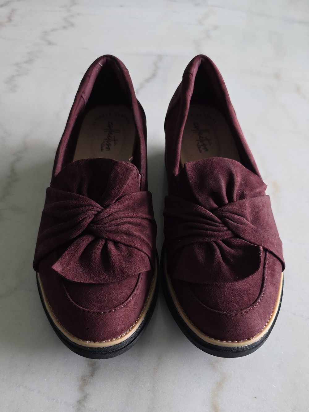 Collection BY Clarks Burgundy Suede Loafer Size 9
